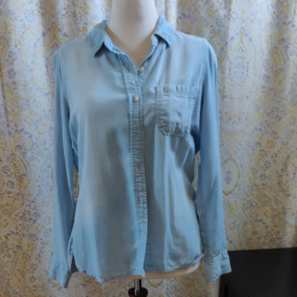 Mossimo Supply Co. Sky Blue Button-Down Shirt